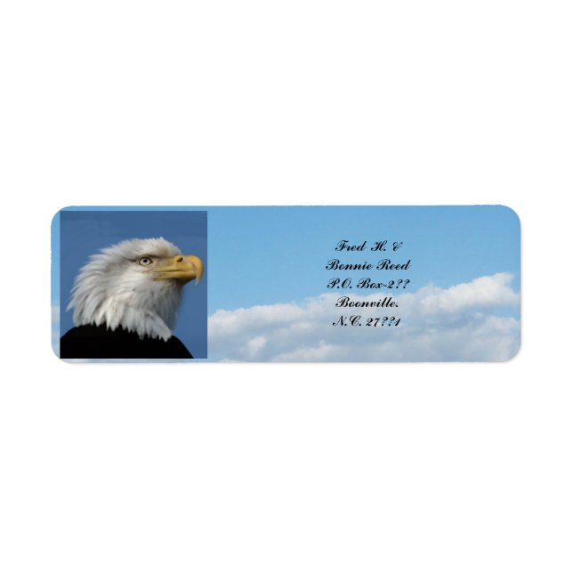 BALD EAGLE- RETURN ADDRESS LABEL (Front)