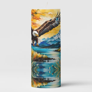 Bald Eagle river wildflowers at sunset  Pillar Candle