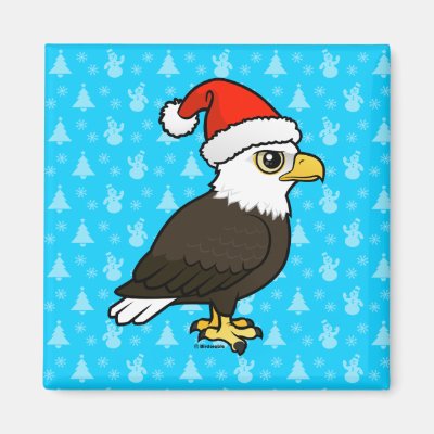 Bald Eagle Santa Magnet