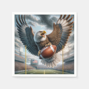 Bald Eagle Scoring a Touchdown Napkins