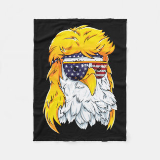 Bald Eagle Shirt 80s Mullet Eagle Aamerica Usa 4th Fleece Blanket