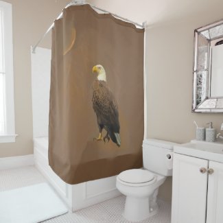 Bald eagle shower curtain