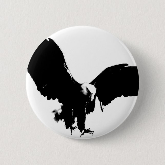 Bald Eagle Silhouette Button (Front)