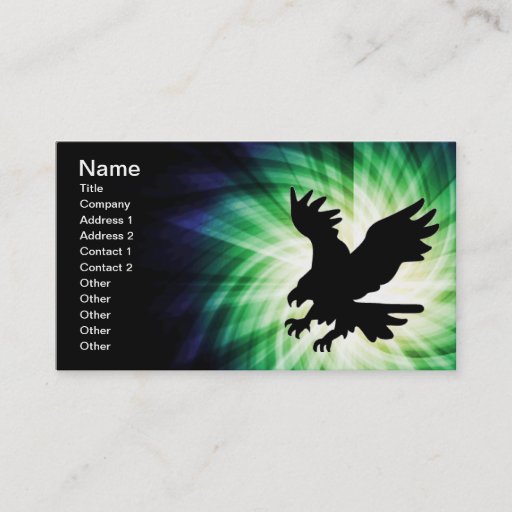 Customizable Bald Eagle Silhouette; Cool Business Card Template