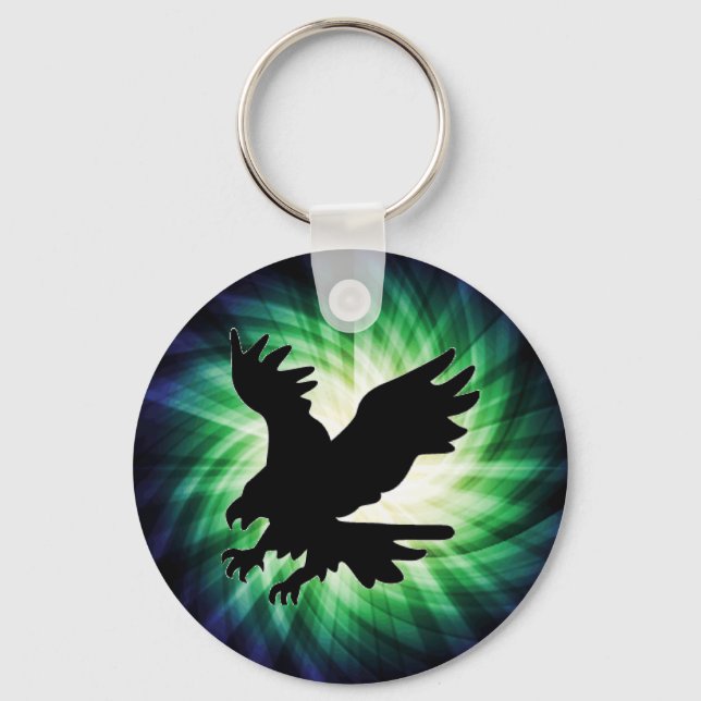 Bald Eagle Silhouette; Cool Keychain (Front)