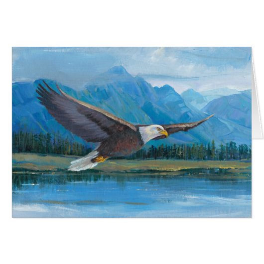 Bald Eagle Soaring Cards (Front Horizontal)