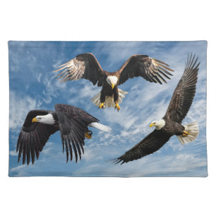 Bald Eagle Soaring Cloth Placemat