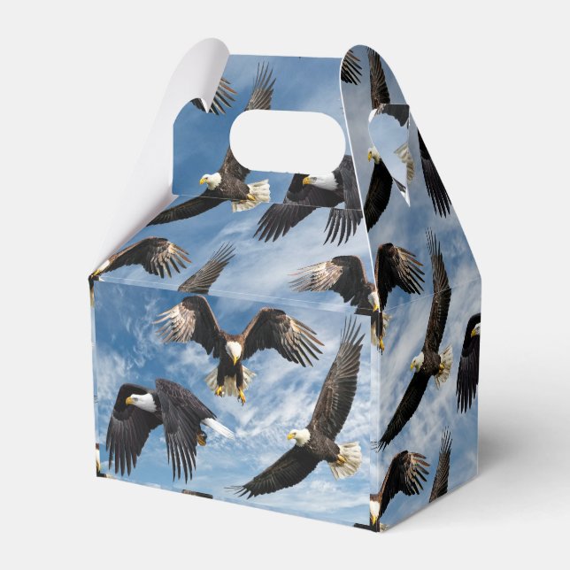 Bald Eagle Soaring Favor Boxes (Front Side)