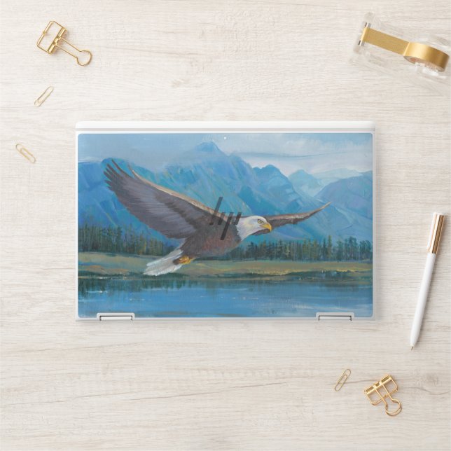 Bald Eagle Soaring HP Laptop Skin (Desk)