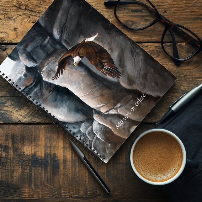 Bald Eagle Soaring Mountain Cliff Wildlife Notebook (Creator Uploaded)