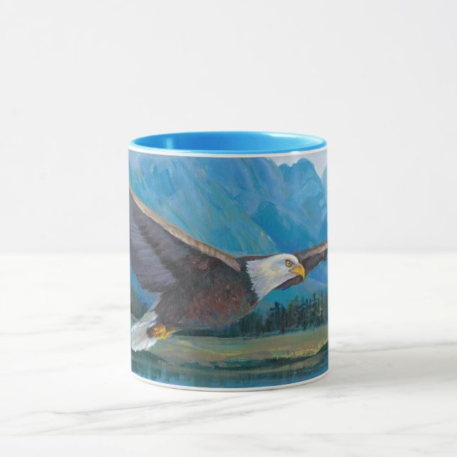 Bald Eagle Soaring Mug (Center)