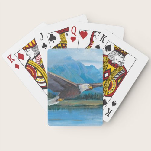 Bald Eagle Soaring Poker Cards