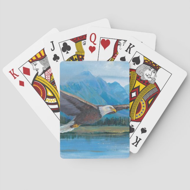 Bald Eagle Soaring Poker Cards (Back)