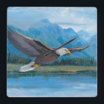 Bald Eagle Soaring Square Wall Clock<br><div class="desc">Bald Eagle Soaring Artist: Tim OToole</div>