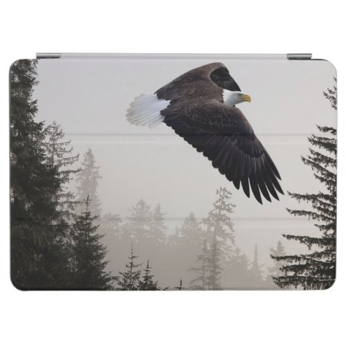 Bald Eagle Soaring Through Mist iPad Air Cover