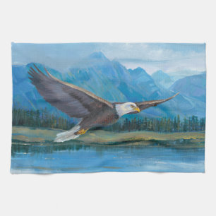 Bald Eagle Soaring Towel