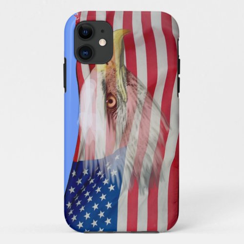 Bald Eagle Spirit  US Flag Patriotic Phone Case