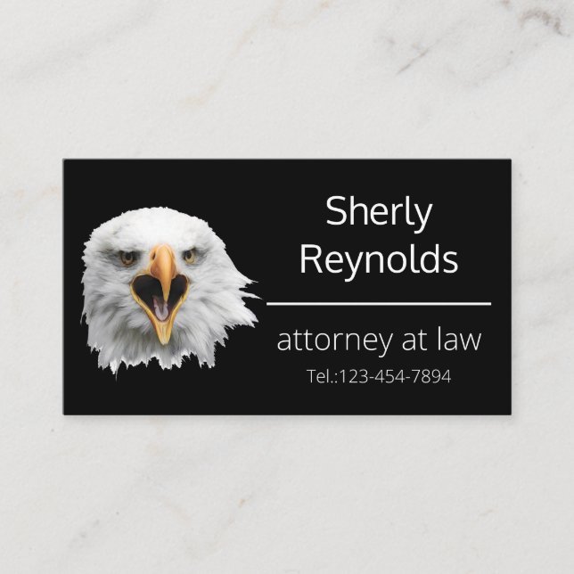 Bald Eagle splendid customizable Business Card (Front)