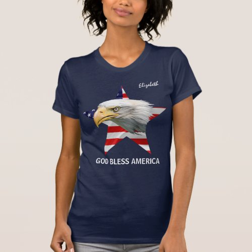 Bald Eagle Star Flag customizable charming T_Shirt