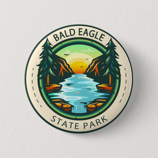 Bald Eagle State Park Pennsylvania Badge Button (Front)
