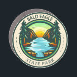 Bald Eagle State Park Pennsylvania Badge Car Magnet<br><div class="desc">Bald Eagle State Park illustration in a badge style circle.</div>