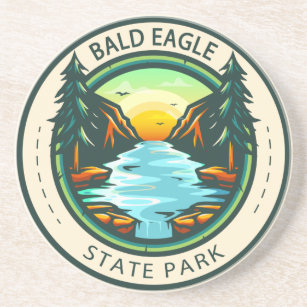 Bald Eagle State Park Pennsylvania Badge  Coaster