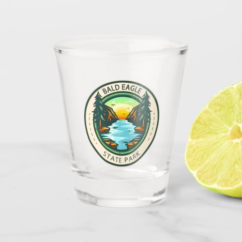 Bald Eagle State Park Pennsylvania Badge  Shot Glass