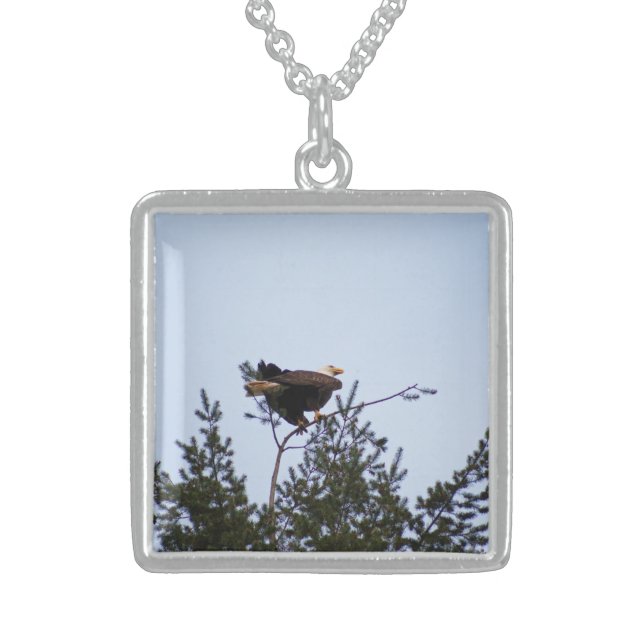 Bald Eagle Sterling Silver Necklace (Front)