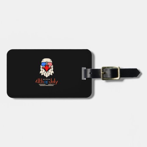 Bald Eagle Sunglasses _ Patriotic America USA 4th  Luggage Tag