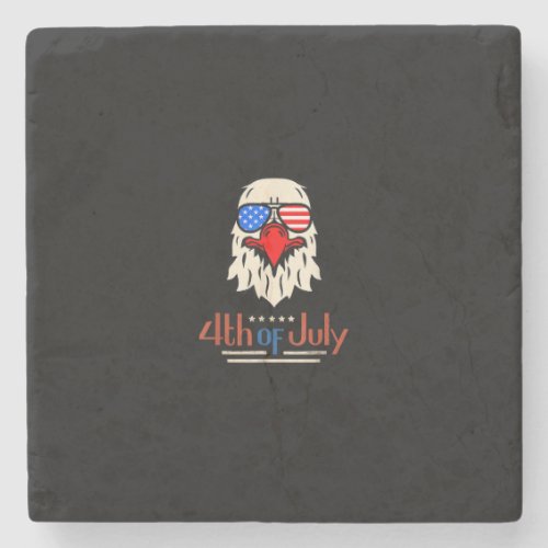 Bald Eagle Sunglasses _ Patriotic America USA 4th  Stone Coaster
