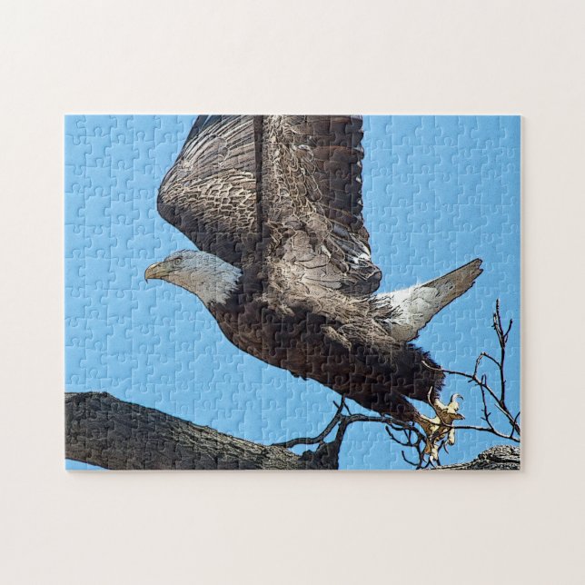 Bald Eagle taking off Jigsaw Puzzle (Horizontal)