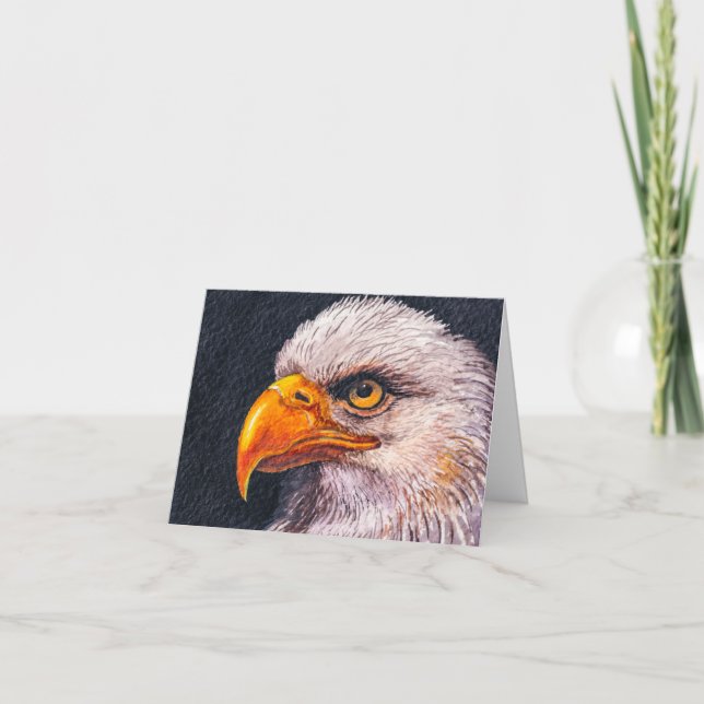 Bald Eagle Thank You or Blank Note Card (Front)