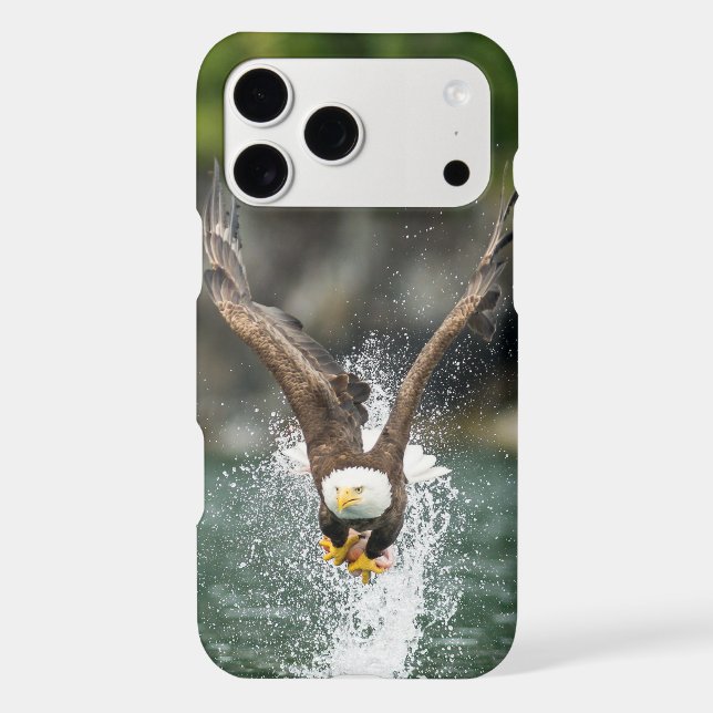Bald Eagle The Big Catch Iphone Case (Back)