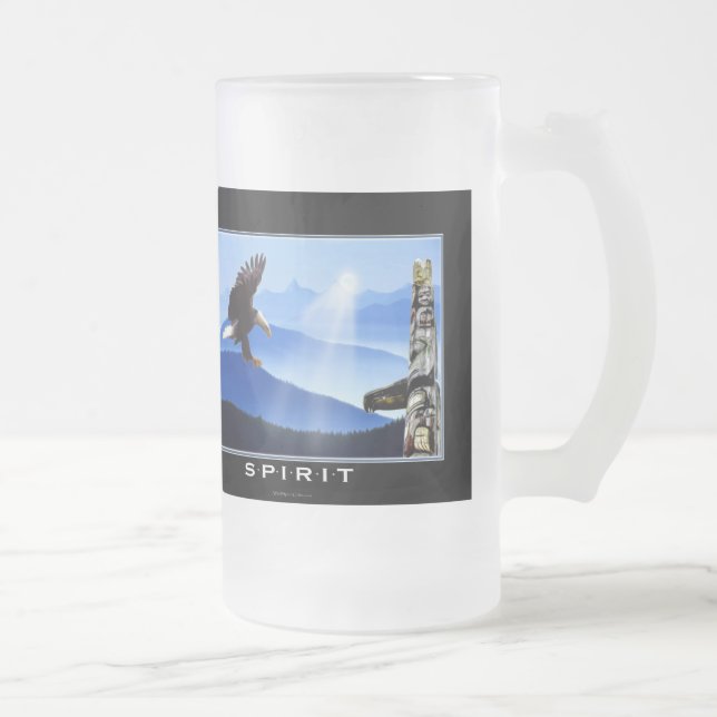 Bald Eagle & Totem-Pole Drinking Mug (Right)