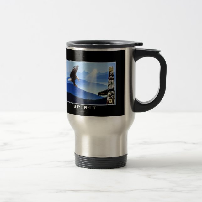 Bald Eagle & Totem-Pole Drinking Mug (Right)