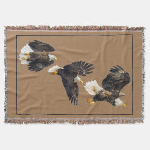Bald Eagle Triple Flight Throw Blanket