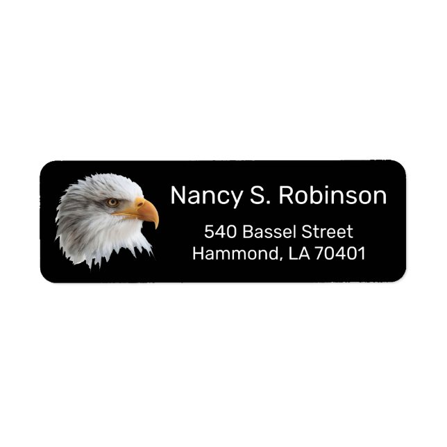 Bald Eagle unique customizable Label (Front)