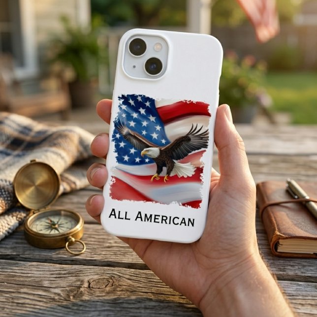 Bald Eagle & US Flag 4th Of July Iphone Case (Creator Uploaded)