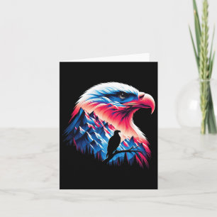 Bald Eagle Us Flag 4th Of July Patriotic Conceptua Card