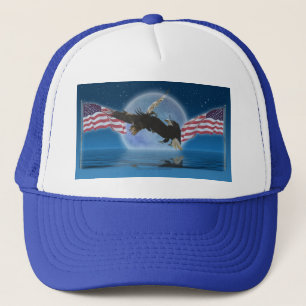 BALD EAGLE & US FLAG Patriot Series Trucker Hat