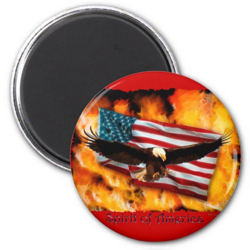 Bald Eagle  US Flag Patriotic Collection Magnet