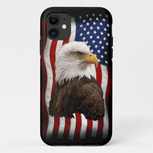 Bald Eagle  US Flag Patriotic Mobile Phone Case