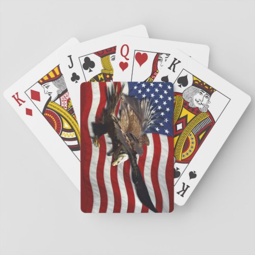 Bald Eagle  US Flag Patriotic Playing Cards