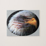 Bald Eagle - Usa Flag Jigsaw Puzzle at Zazzle