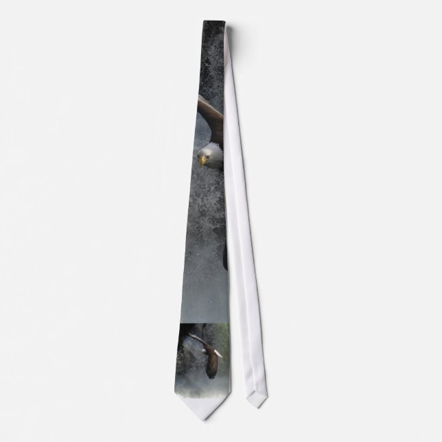 BALD EAGLE & WATER FALL Gift Tie (Front)
