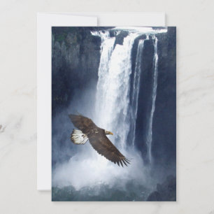 Bald Eagle & Waterfalls Invitation Cards