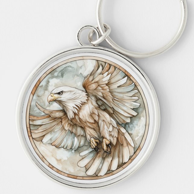 Bald Eagle Wild Tame and Timeless Collection Keychain (Front)