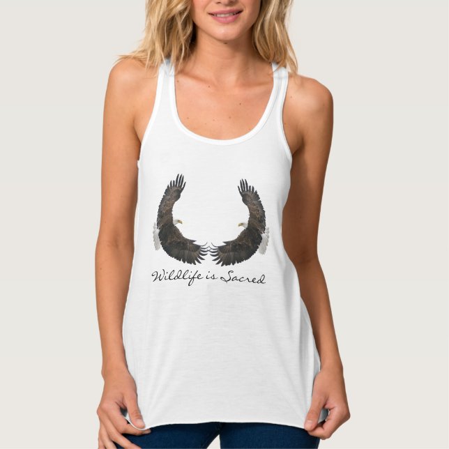 Bald Eagle Wildlife Birdlover Gift Tank Top (Front)