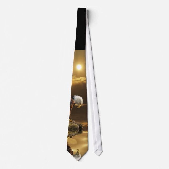 Bald Eagle Wildlife Gratitude Neck Tie (Front)