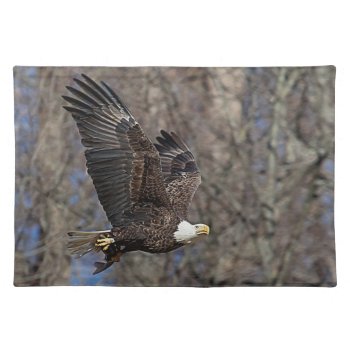 Bald Eagle With A Catfish Cloth Placemat by debscreative at Zazzle